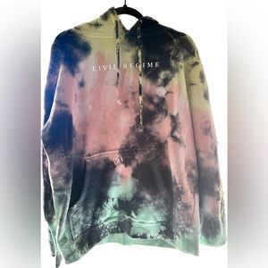 NWOT-SOLD OUT Civil Regime Roses Sweatshirt Unisex Size S,Tie Dye